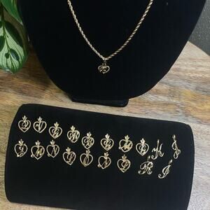 Vintage Deadstock 24KT Gold Filled Initial Pendants